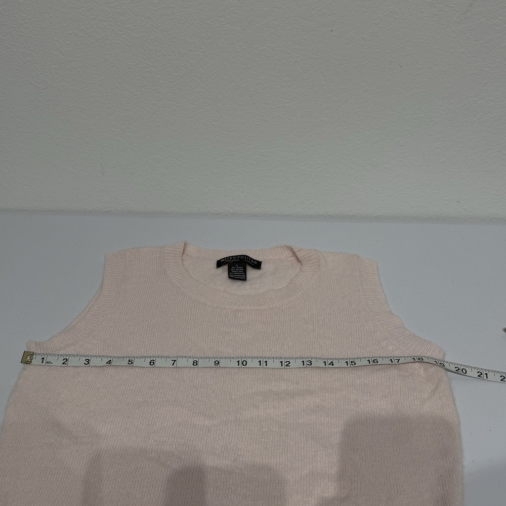 Metropolitan Angora Rabbit Hair Lambs Wool Blend Round Neck Vest Women's Large - Picture 4 of 6